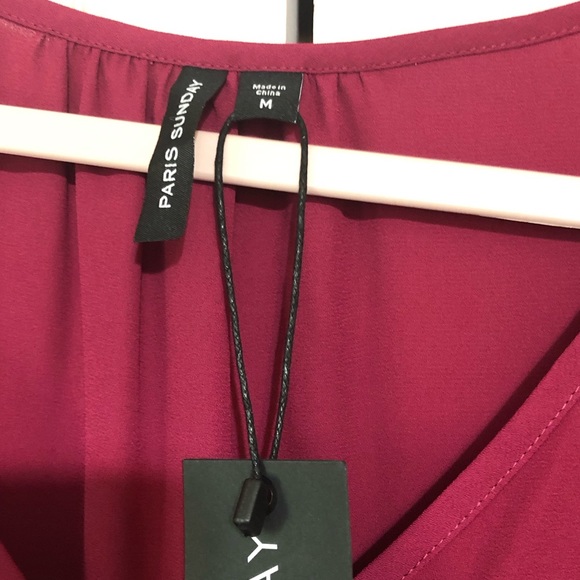 NWT Paris Sunday Peplum Blouse - Picture 4 of 6